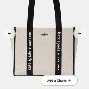 **NWT** Kate Spade Kip Large Canvas Tote Natural